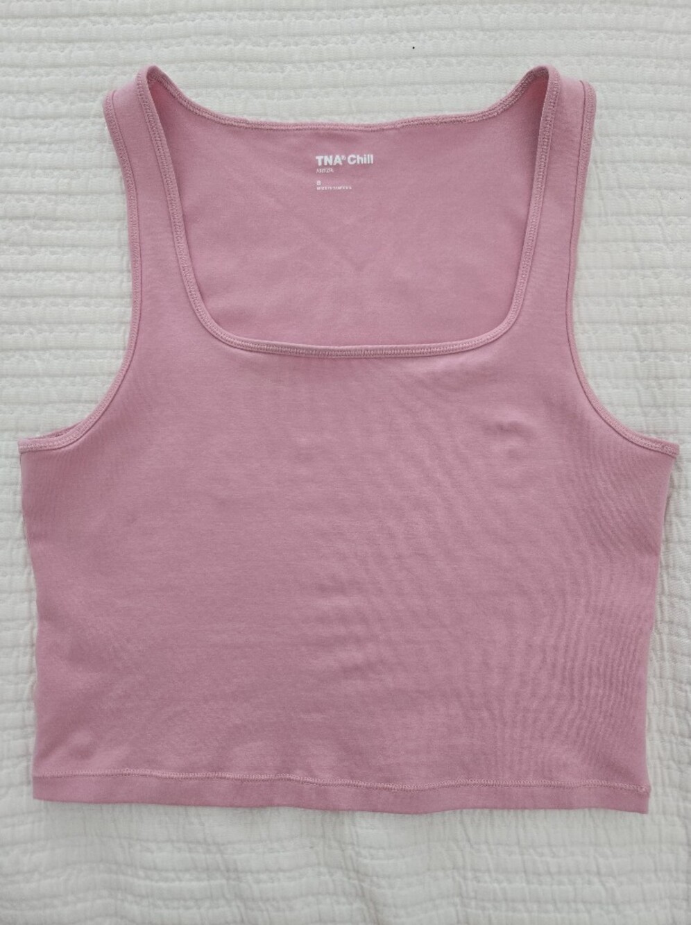 Aritzia TNA Chill Pink  Square-Neck Tank